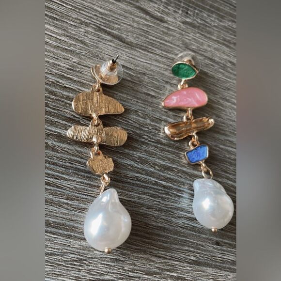 Pearl earring drops A339 - Picture 3 of 5